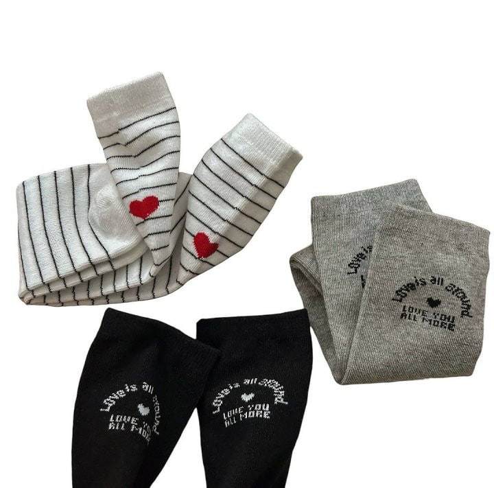 Dudie - Korean Children Fashion - #childrensboutique - Love You Long Socks - 12