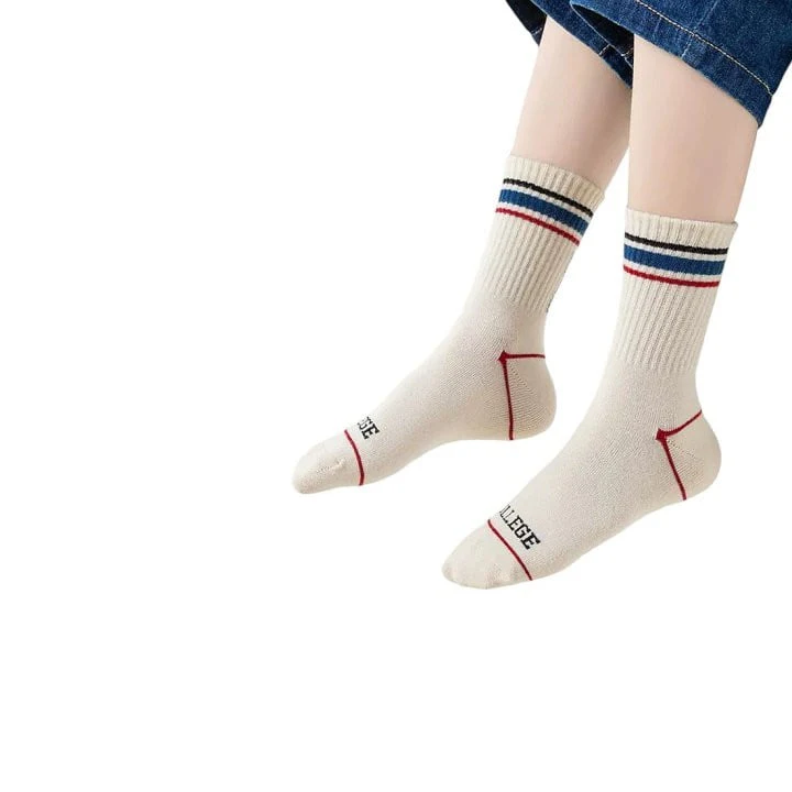 Dudie - Korean Children Fashion - #childrensboutique - Alphabet Socks - 5