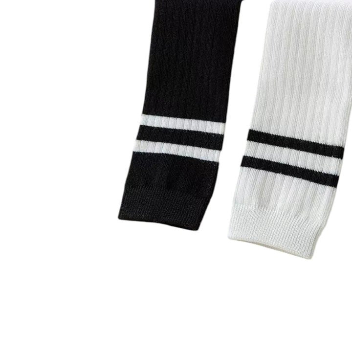 Dudie - Korean Children Fashion - #childofig - Two Lines Knee Socks - 4