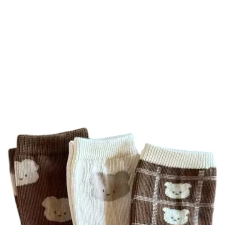 Dudie - Korean Children Fashion - #childrensboutique - Bear Socks - 5