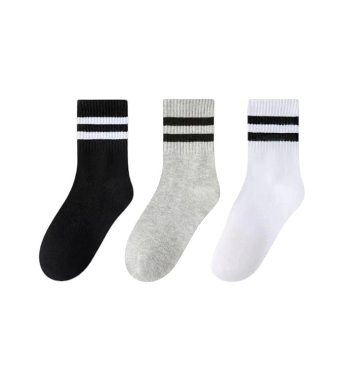 Dudie - Korean Children Fashion - #childrensboutique - Sports Two Lines Socks - 3