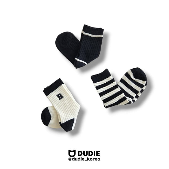 Dudie - Korean Children Fashion - #designkidswear - R Small Line Socks - 3