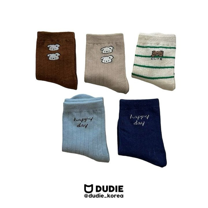 Dudie - Korean Children Fashion - #discoveringself - White Puppy Socks - 2