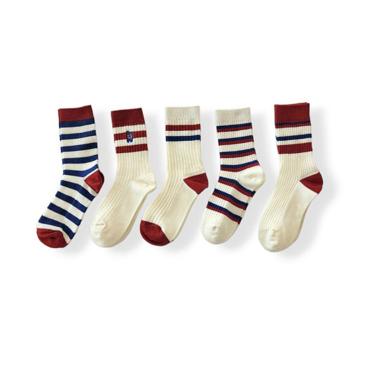 Dudie - Korean Children Fashion - #discoveringself - Red Blue Socks - 11