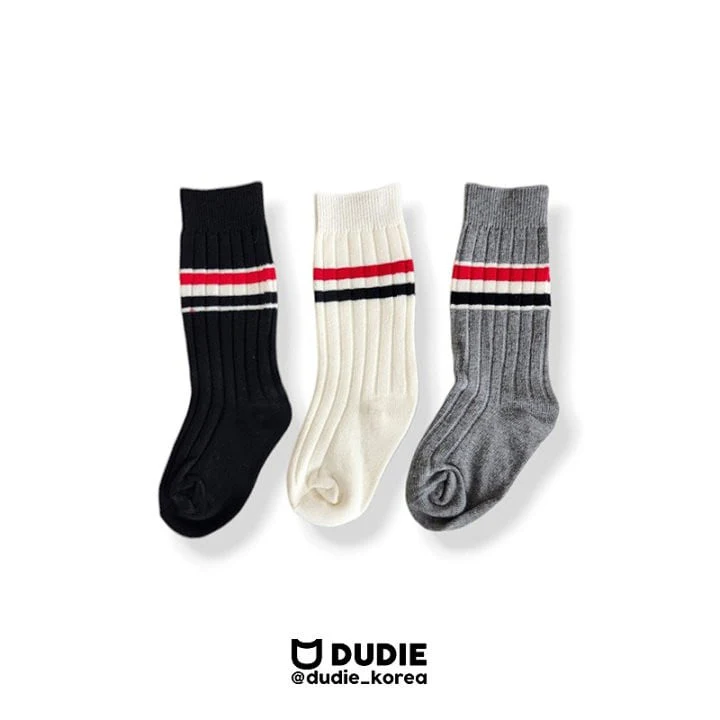 Dudie - Korean Children Fashion - #discoveringself - Long Two Line Socks