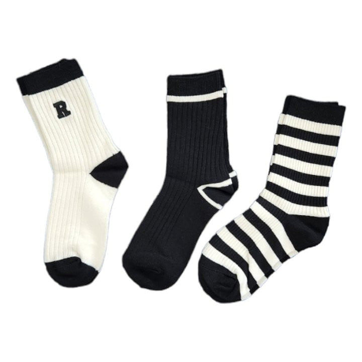 Dudie - Korean Children Fashion - #designkidswear - R Small Line Socks - 4