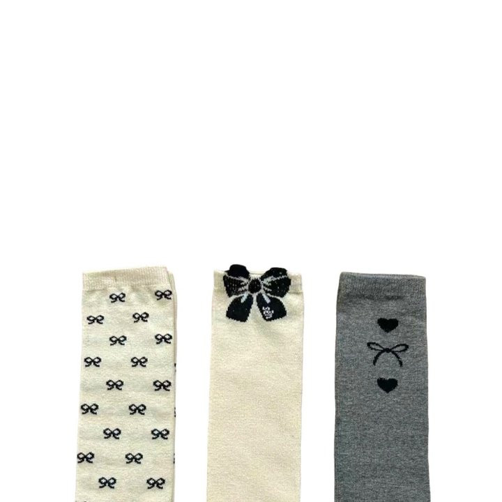 Dudie - Korean Children Fashion - #fashionkids - Black Ribbon Socks - 6