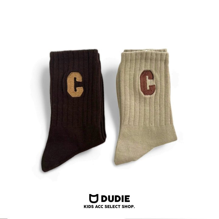 Dudie - Korean Children Fashion - #fashionkids - C Logo Socks - 3