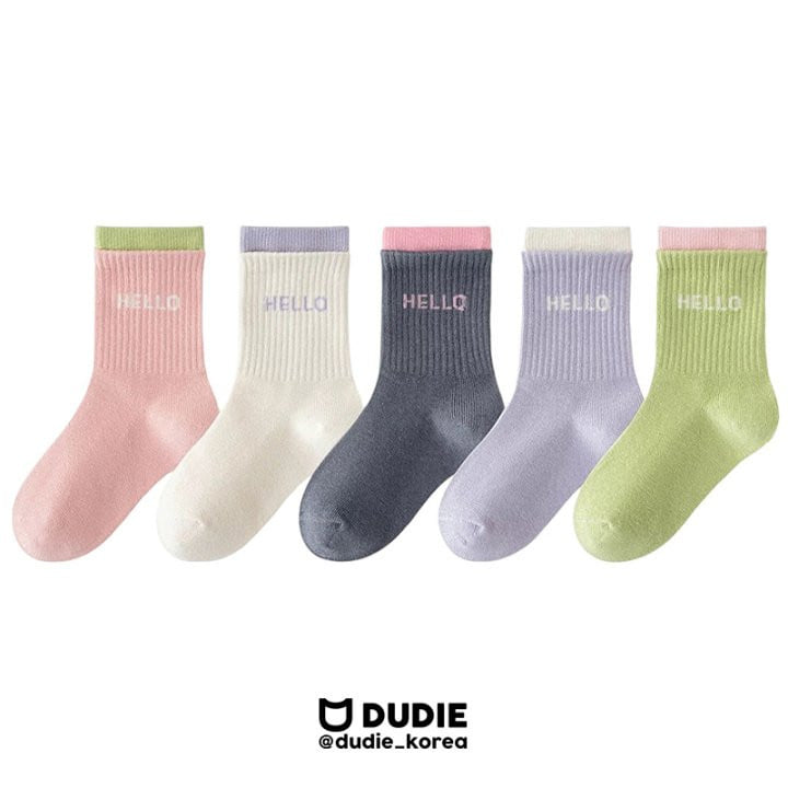 Dudie - Korean Children Fashion - #fashionkids - Hello Socks