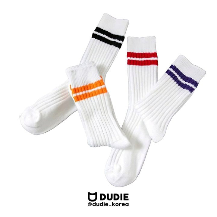 Dudie - Korean Children Fashion - #fashionkids - Sports Rib Socks - 3