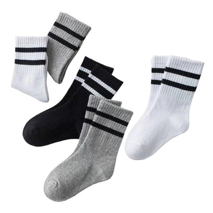 Dudie - Korean Children Fashion - #fashionkids - Sports Two Lines Socks - 6