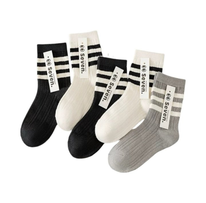 Dudie - Korean Children Fashion - #kidsshorts - Stripe Socks - 9