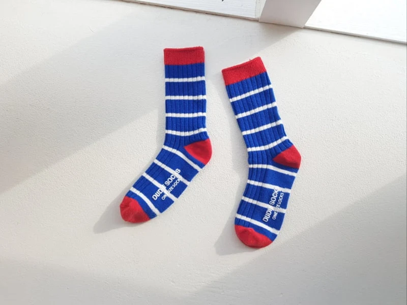 Dudie - Korean Children Fashion - #fashionkids - Stripe Socks - 4