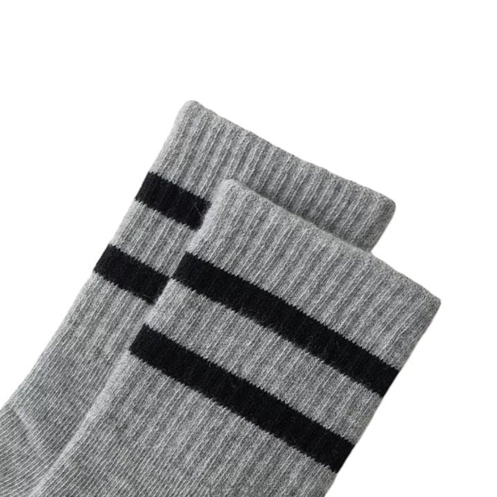 Dudie - Korean Children Fashion - #kidsshorts - Sports Two Lines Socks - 7