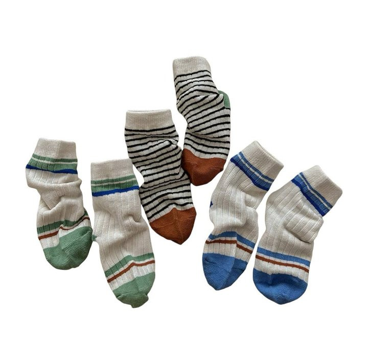 Dudie - Korean Children Fashion - #kidsstore - Blue Stick Socks - 7