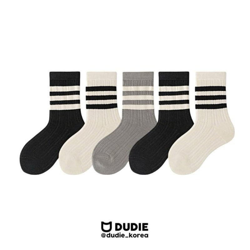 Dudie - Korean Children Fashion - #kidsstore - Stripe Socks - 10