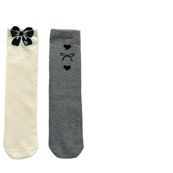 Dudie - Korean Children Fashion - #kidsstore - Black Ribbon Socks - 8