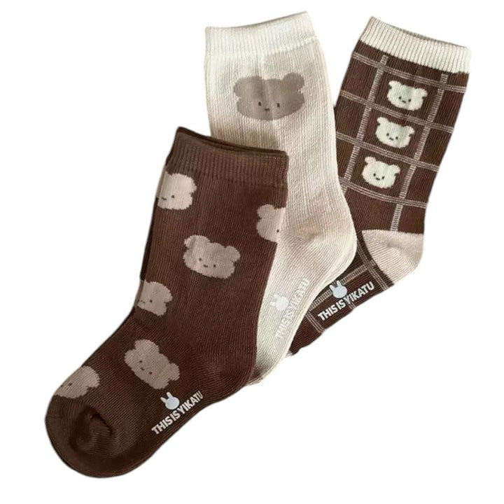 Dudie - Korean Children Fashion - #kidsstore - Bear Socks - 10