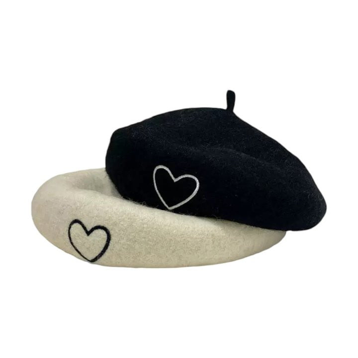 Dudie - Korean Children Fashion - #kidzfashiontrend - Heart Beret - 2