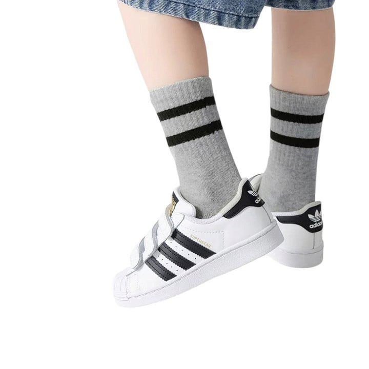 Dudie - Korean Children Fashion - #kidzfashiontrend - Sports Two Lines Socks - 9