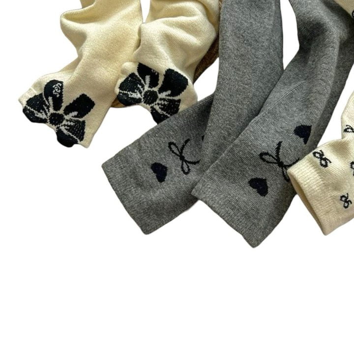 Dudie - Korean Children Fashion - #littlefashionista - Black Ribbon Socks - 11