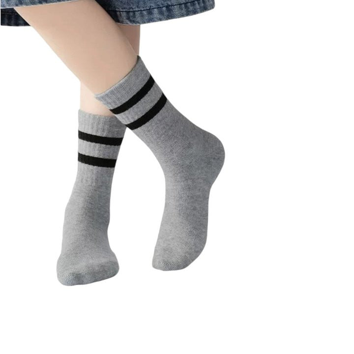 Dudie - Korean Children Fashion - #littlefashionista - Sports Two Lines Socks - 11