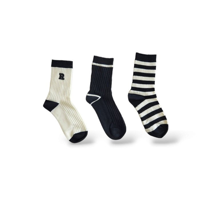 Dudie - Korean Children Fashion - #littlefashionista - R Small Line Socks - 10