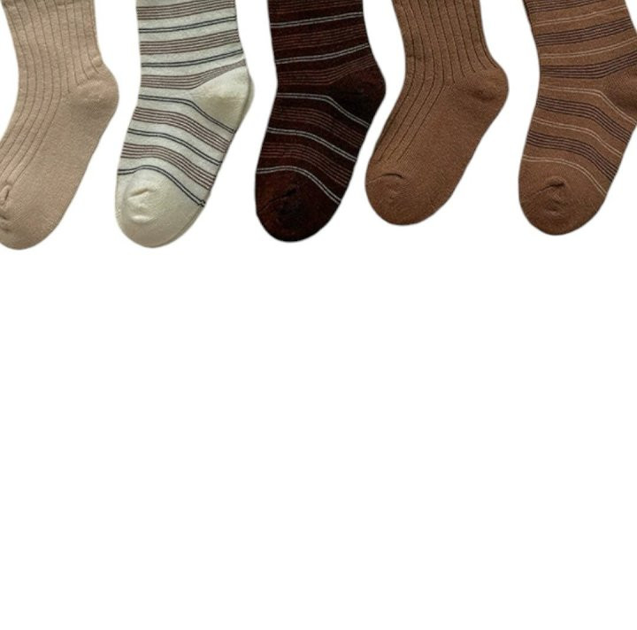 Dudie - Korean Children Fashion - #littlefashionista - Brown Miso Socks - 4