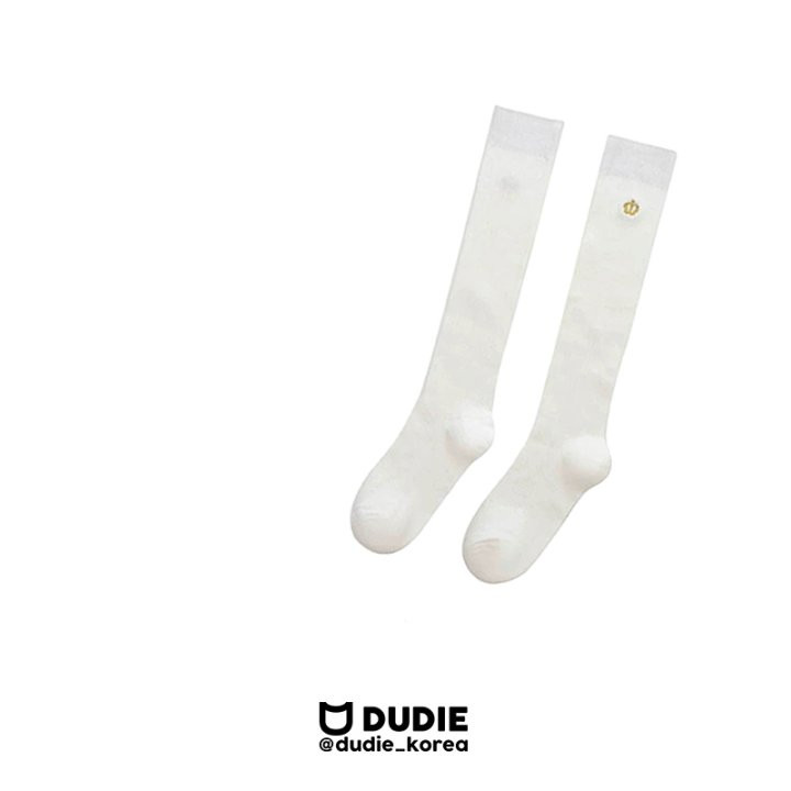 Dudie - Korean Children Fashion - #magicofchildhood - Crown Long Socks - 2