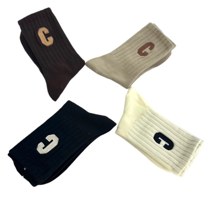 Dudie - Korean Children Fashion - #magicofchildhood - C Logo Socks - 9