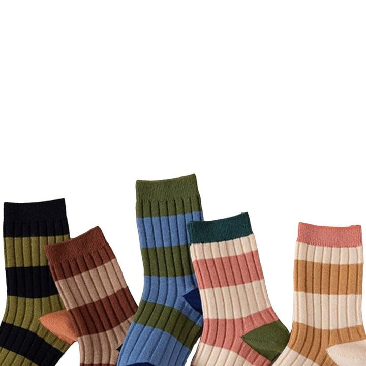 Dudie - Korean Children Fashion - #magicofchildhood - Stripe Socks - 3