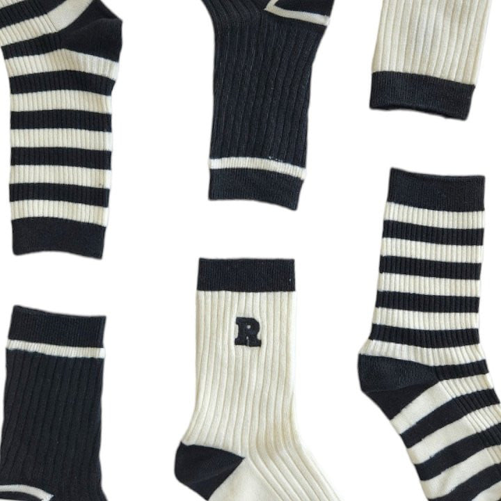 Dudie - Korean Children Fashion - #magicofchildhood - R Small Line Socks - 11