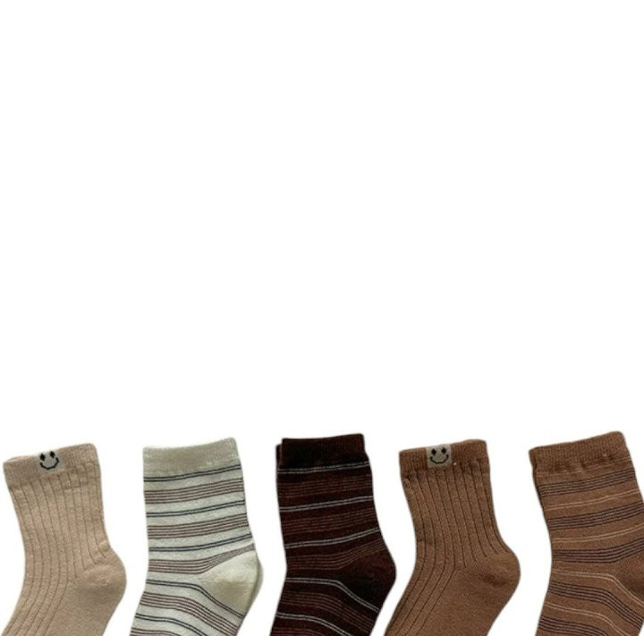 Dudie - Korean Children Fashion - #minifashionista - Brown Miso Socks - 5