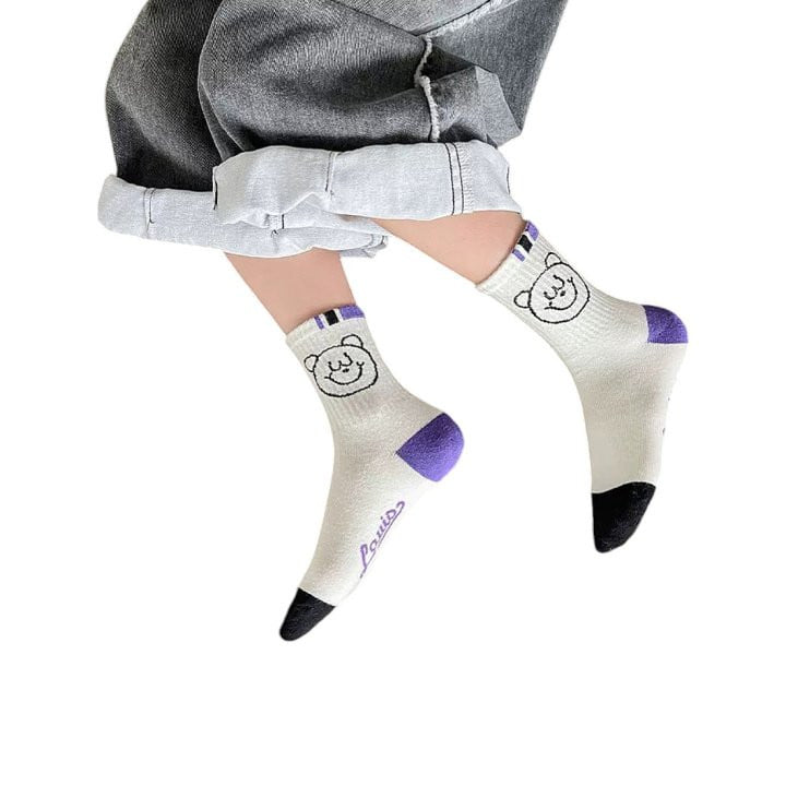 Dudie - Korean Children Fashion - #minifashionista - Bear V Socks - 7