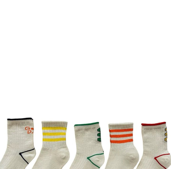 Dudie - Korean Children Fashion - #prettylittlegirls - Good Day Socks - 5