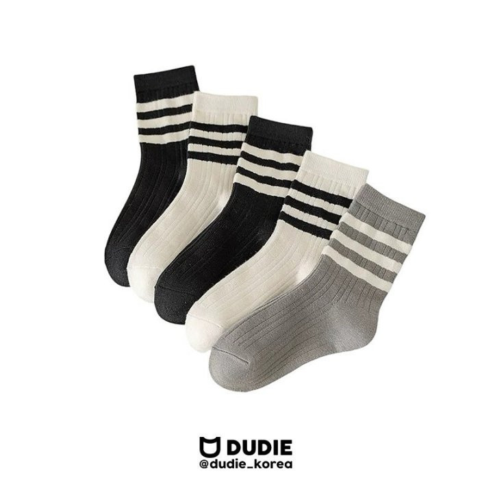 Dudie - Korean Children Fashion - #prettylittlegirls - Stripe Socks - 2