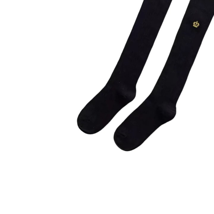 Dudie - Korean Children Fashion - #minifashionista - Crown Long Socks - 4