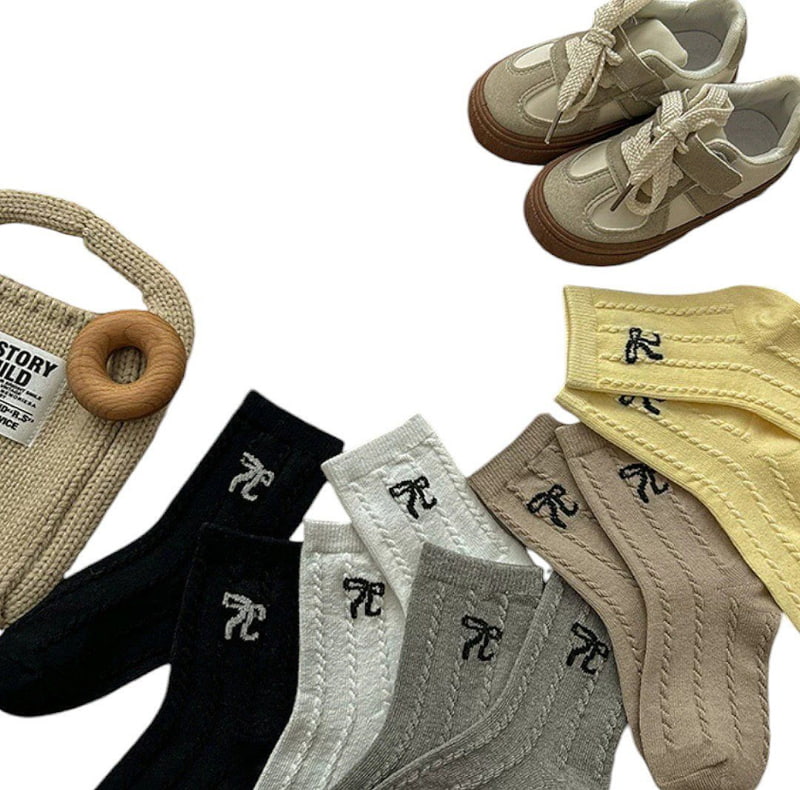 Dudie - Korean Children Fashion - #prettylittlegirls - Twist Ribbon Socks - 12