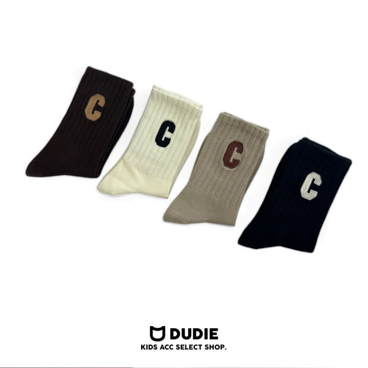 Dudie - Korean Children Fashion - #prettylittlegirls - C Logo Socks - 11