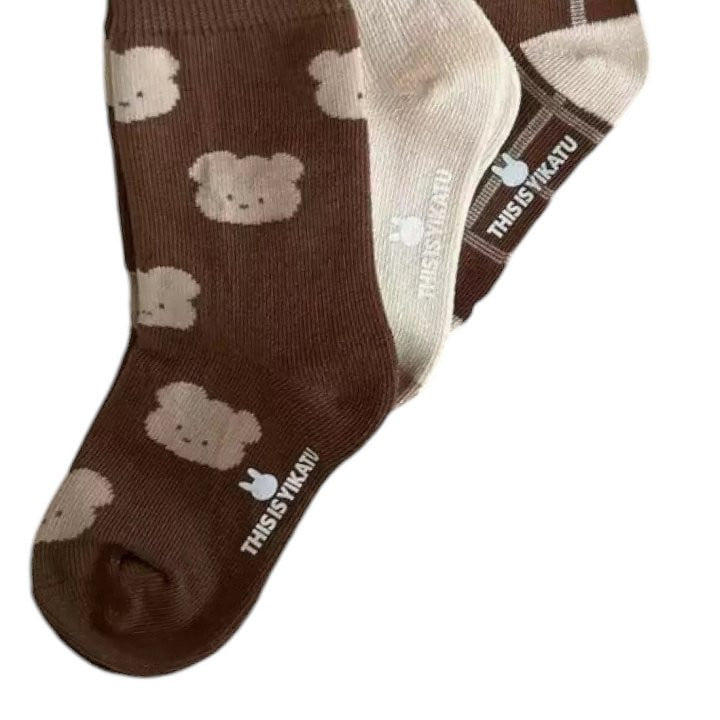 Dudie - Korean Children Fashion - #stylishchildhood - Bear Socks - 3