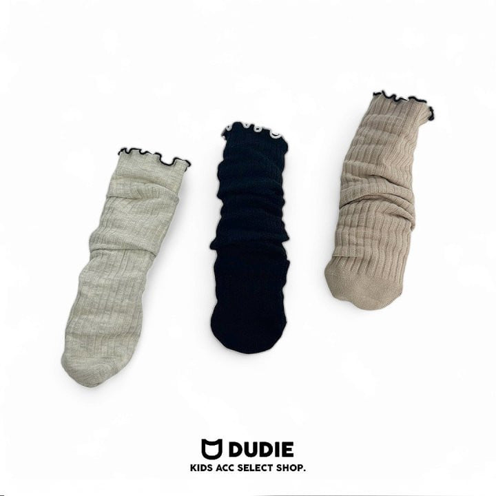 Dudie - Korean Children Fashion - #todddlerfashion - Shirring Half Socks - 3