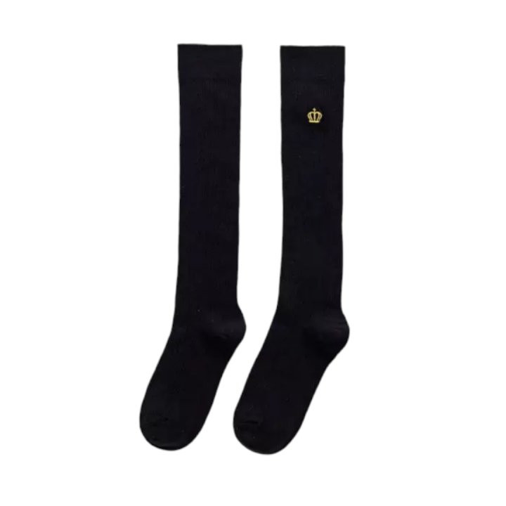 Dudie - Korean Children Fashion - #toddlerclothing - Crown Long Socks - 6