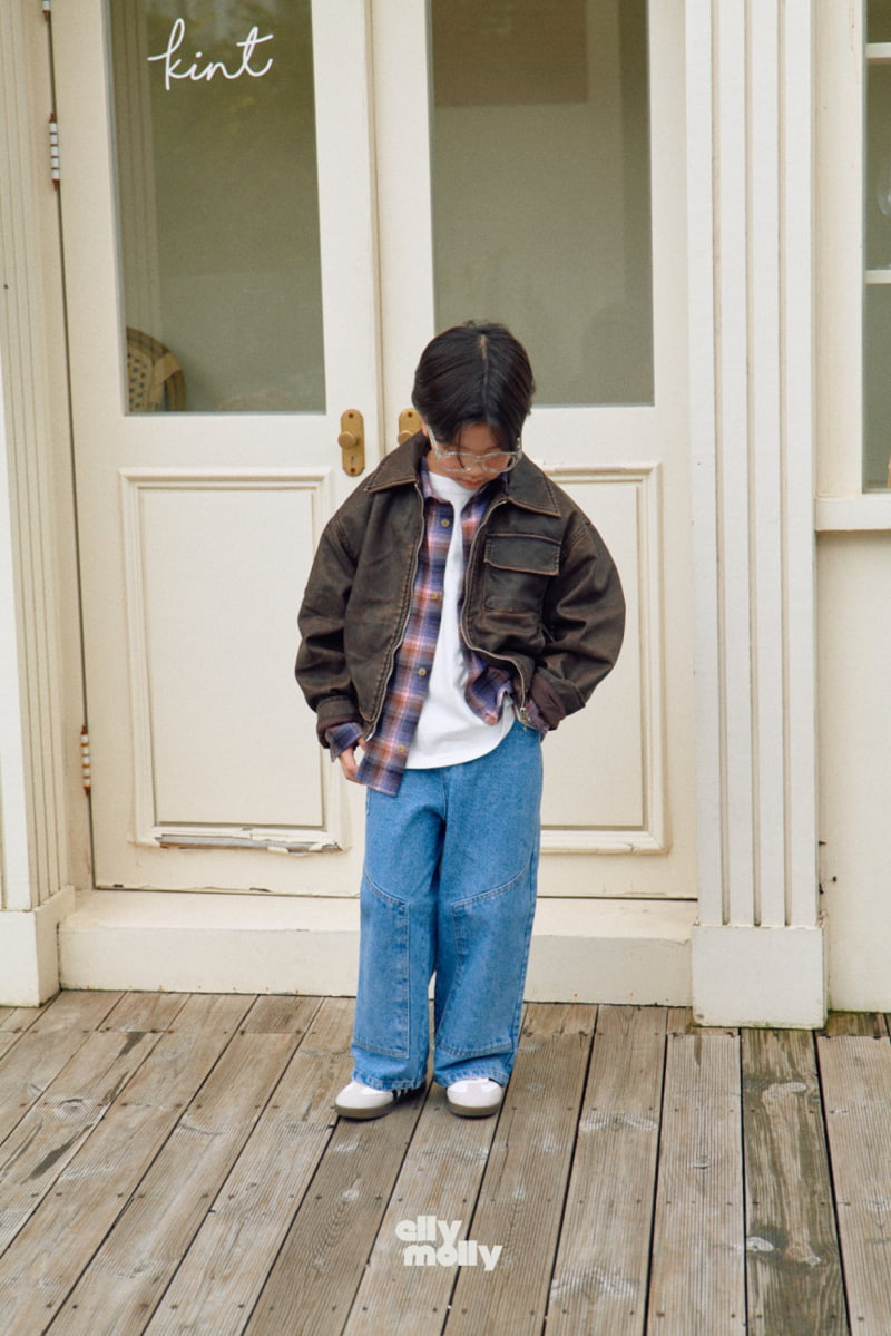 Ellymolly - Korean Children Fashion - #Kfashion4kids - Pocket Up Denim Pants - 12