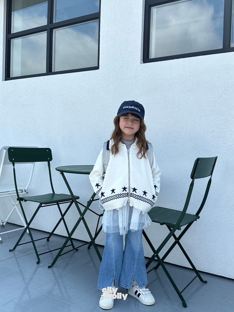 Ellymolly - Korean Children Fashion - #childofig - Slit Bootscut Denim Pants - 12