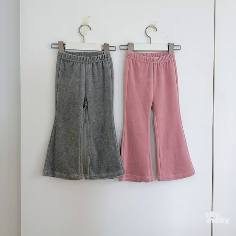 Ellymolly - Korean Children Fashion - #childofig - Veloure Bootscut Pants - 12