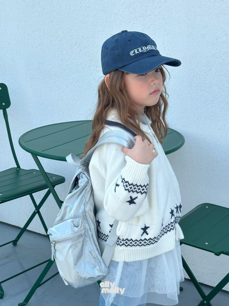 Ellymolly - Korean Children Fashion - #childrensboutique - Star Knit Zip-up - 6