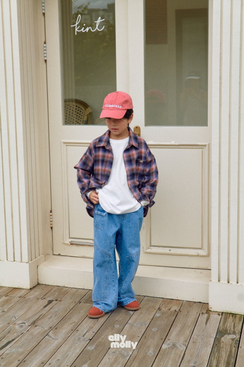 Ellymolly - Korean Children Fashion - #designkidswear - Pocket Up Denim Pants - 6