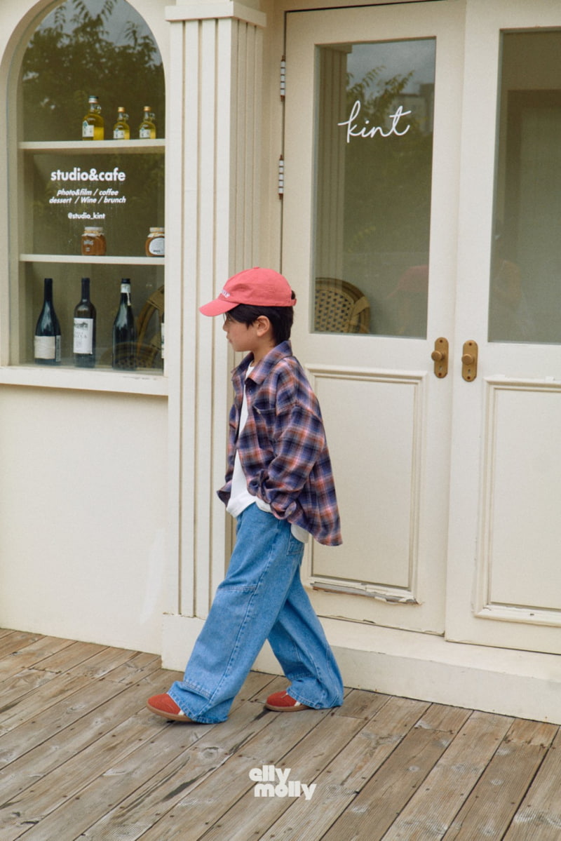 Ellymolly - Korean Children Fashion - #discoveringself - Pocket Up Denim Pants - 7