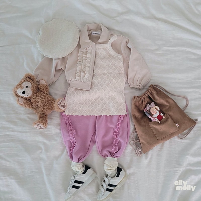 Ellymolly - Korean Children Fashion - #fashionkids - Tongtong Lace Jogger Pants - 7