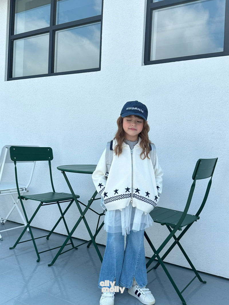 Ellymolly - Korean Children Fashion - #fashionkids - Slit Bootscut Denim Pants - 3